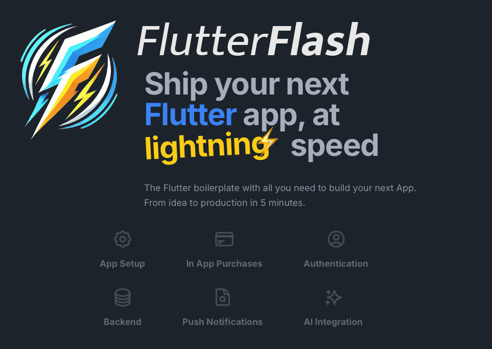 FlutterFlash - Ship your next Flutter app, at lightning speed